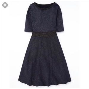 Boden Metallic Navy Milano Dress 2R